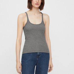NWT Toteme Scoop neck rib tank grey melange XXS